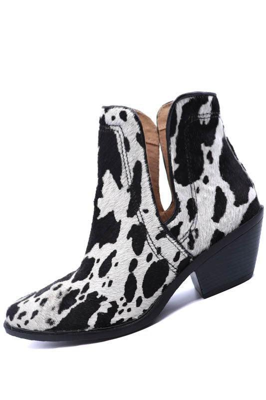 Western Cut Out Animal Hair Booties Product Image