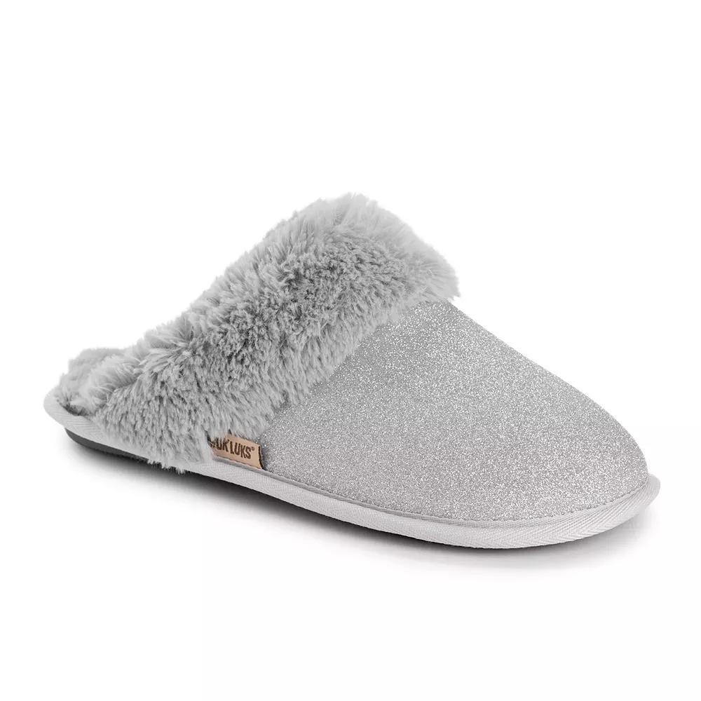 MUK LUKS Womens Angled Sparkle Scuff Slippers Product Image