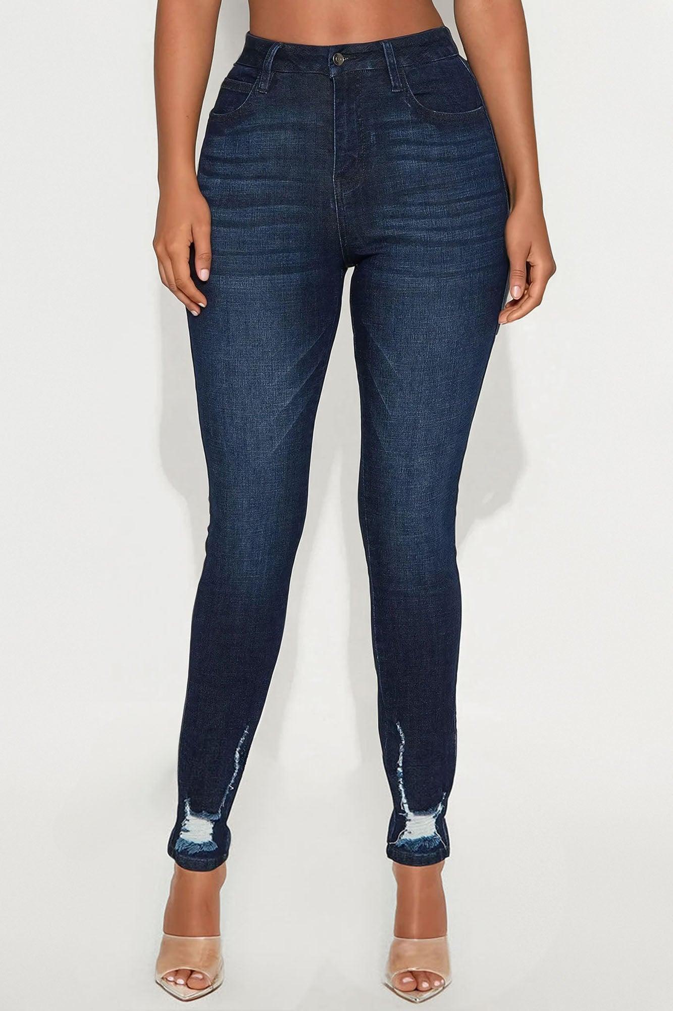 Long Story Short Sculpting Stretch Skinny Jeans - Dark Wash Product Image