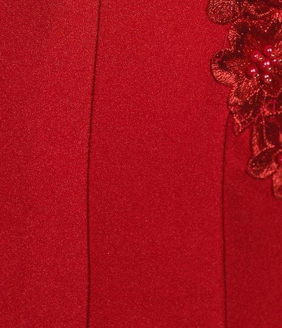 Dear Moon V-Neck Spaghetti Strap Embellished Double Princess Seam Cut Out Back Gown Product Image