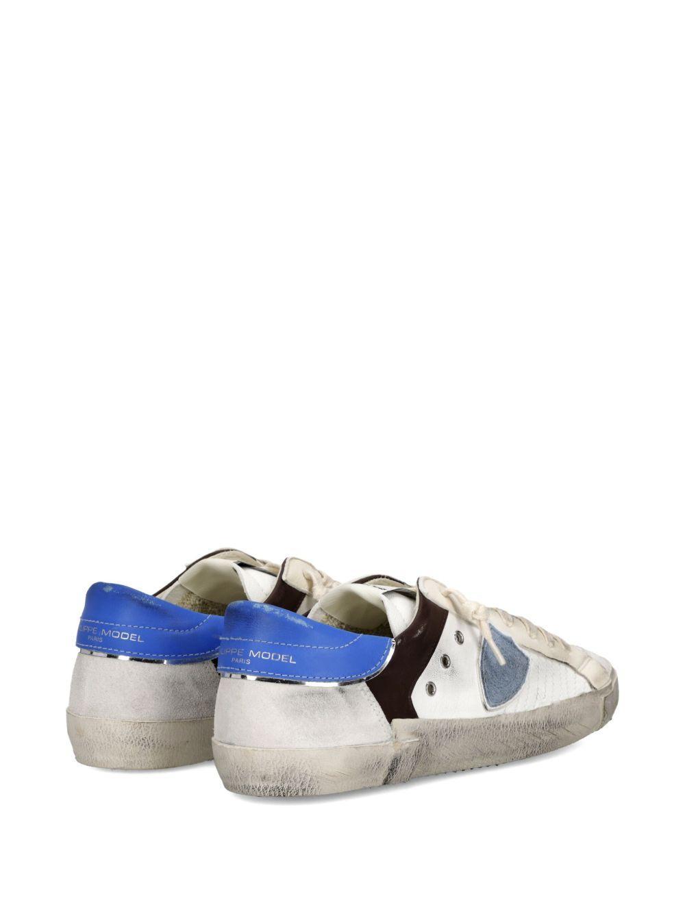 patchwork leather low-top sneakers Product Image