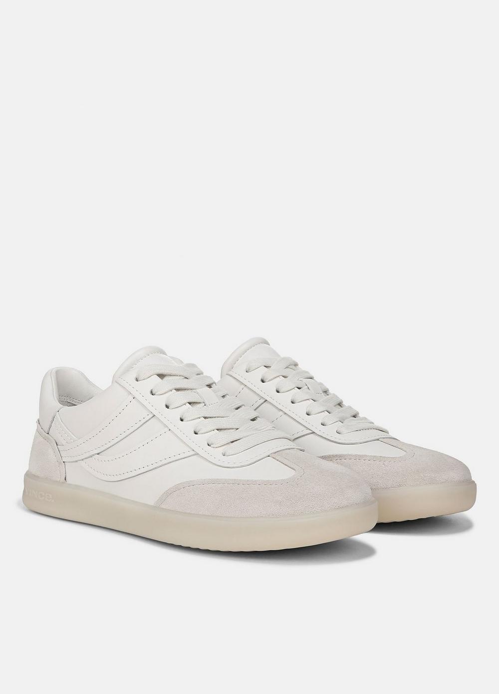 Womens Oasis Leather And Suede Sneaker, Chalk White, Size 7 Vince Product Image