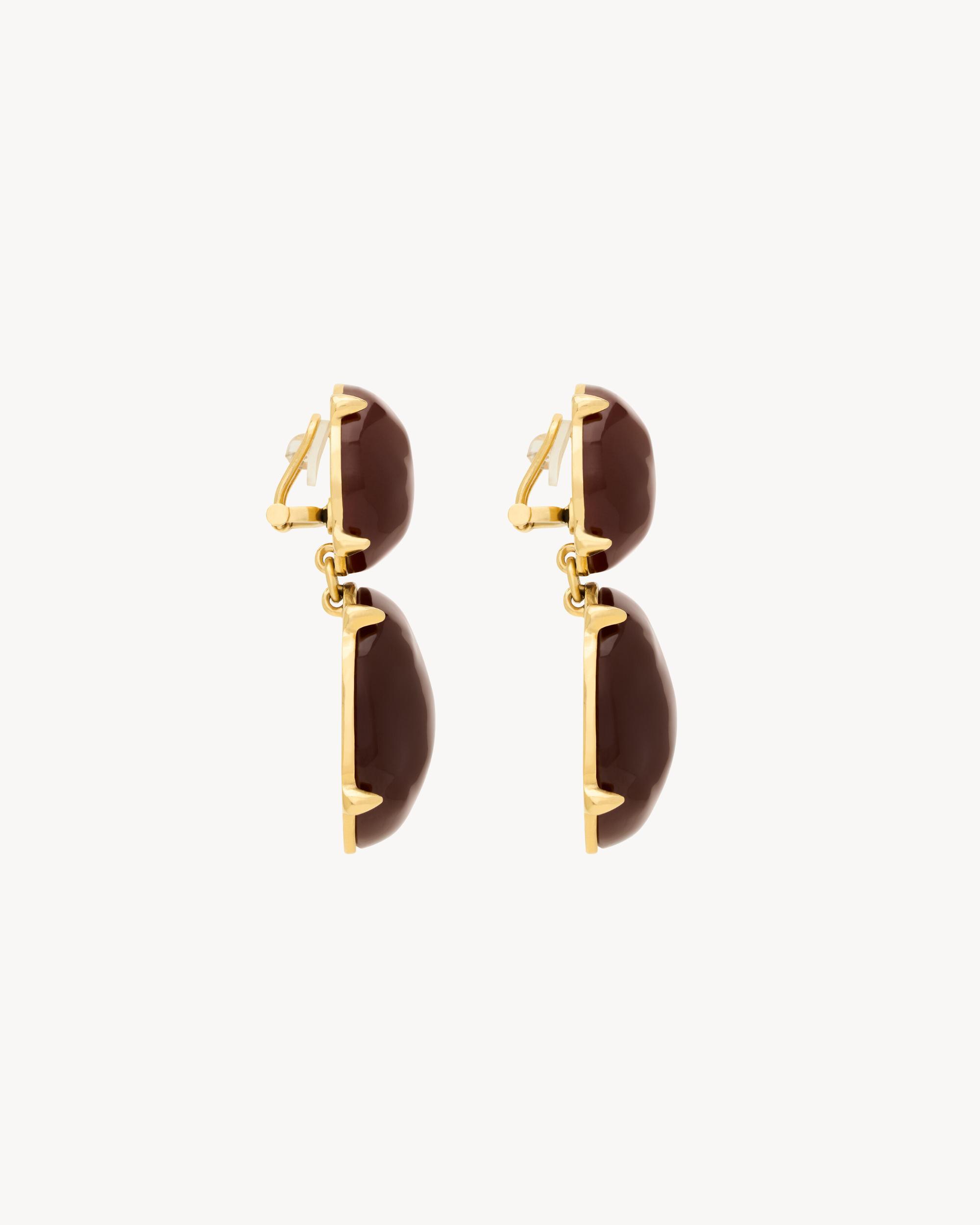 CABOCHON PENDANT EARRINGS IN RESIN Product Image
