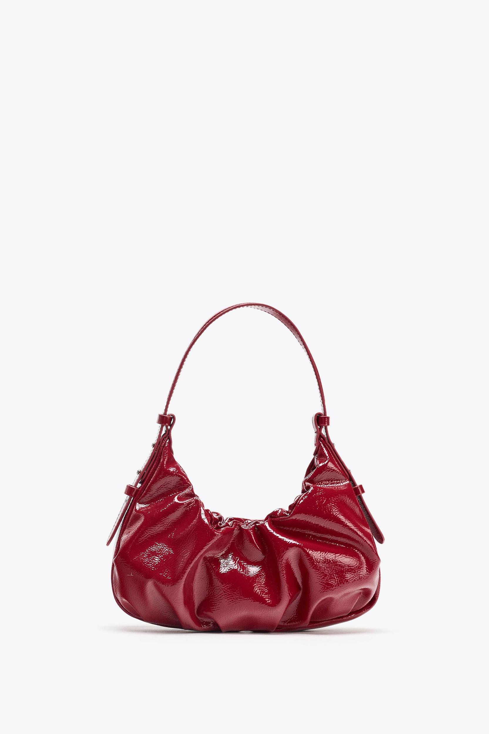 CRACKLE-EFFECT RUCHED BAG Product Image