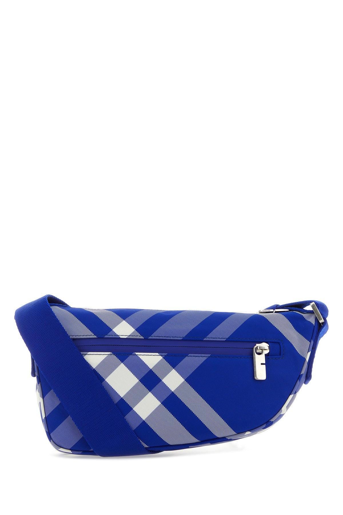 BURBERRY Embroidered Nylon Shield Crossbody Bag Product Image