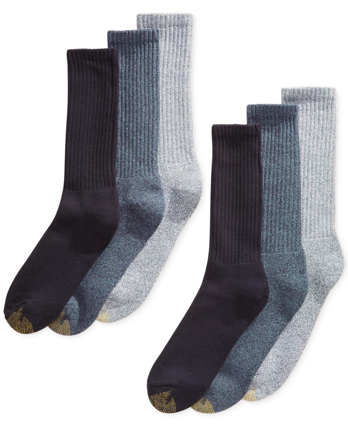 Mens GOLDTOE 6-Pack Harrington Crew Socks Product Image