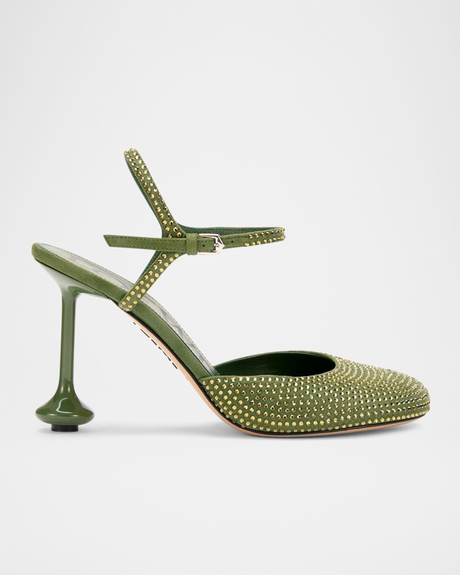 Toy Embellished Suede Ankle-Strap Pumps Product Image