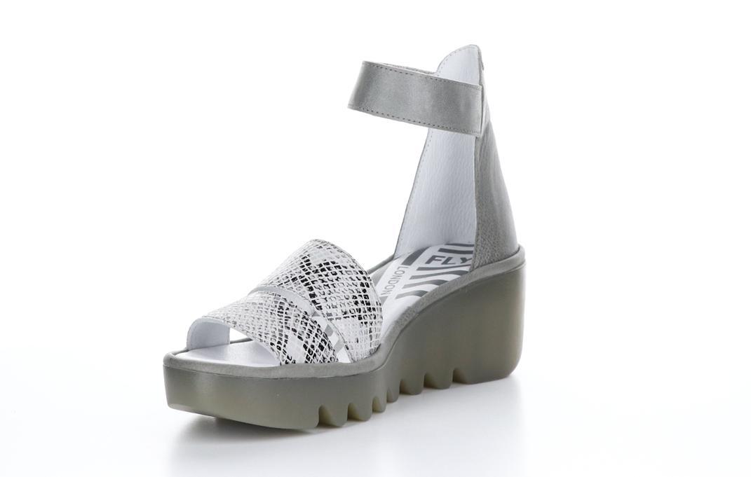 6150789   Bono Off White Piombo Snake Sandals by Fly London Product Image