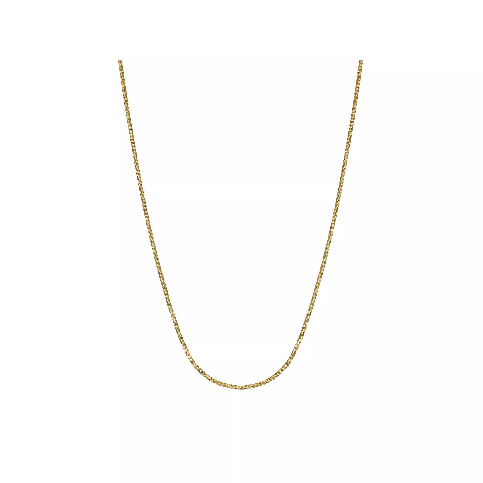 PRIMROSE 18k Gold over Sterling Silver Chain Necklace, Women's, Size: 18", Gold Tone Product Image