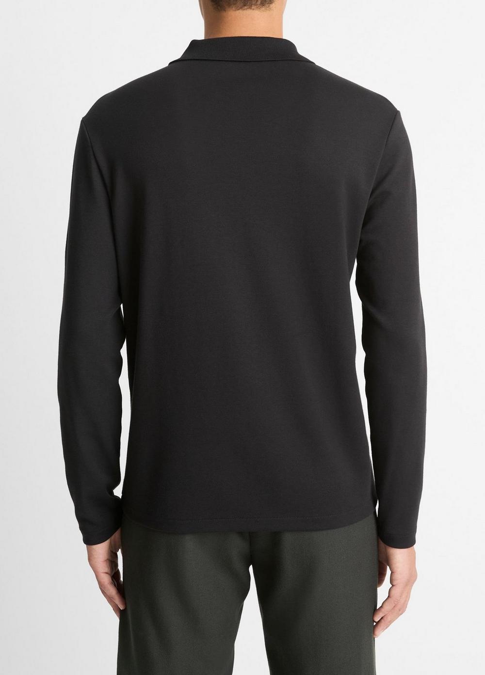Mens Milano Pima Cotton-Blend Johnny-Collar Shirt, Bone, Size XL Vince Product Image