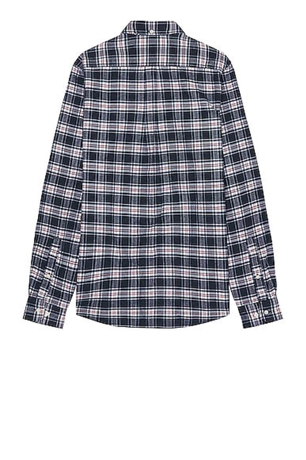 BARBOUR Langton Long Sleeve Mens Tailored Shirt In Navy Product Image