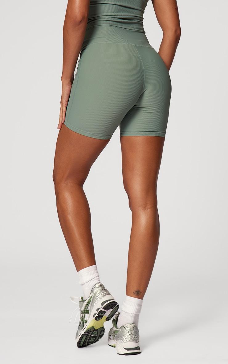 Sea Green Active Rib Gym Shorts Product Image