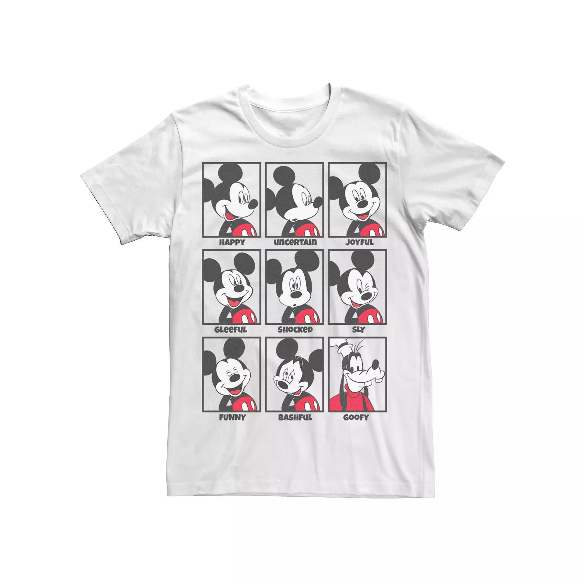 Disney's Mickey Mouse Emotions Goofy Smile Men's Tee, Size: Small, White Product Image