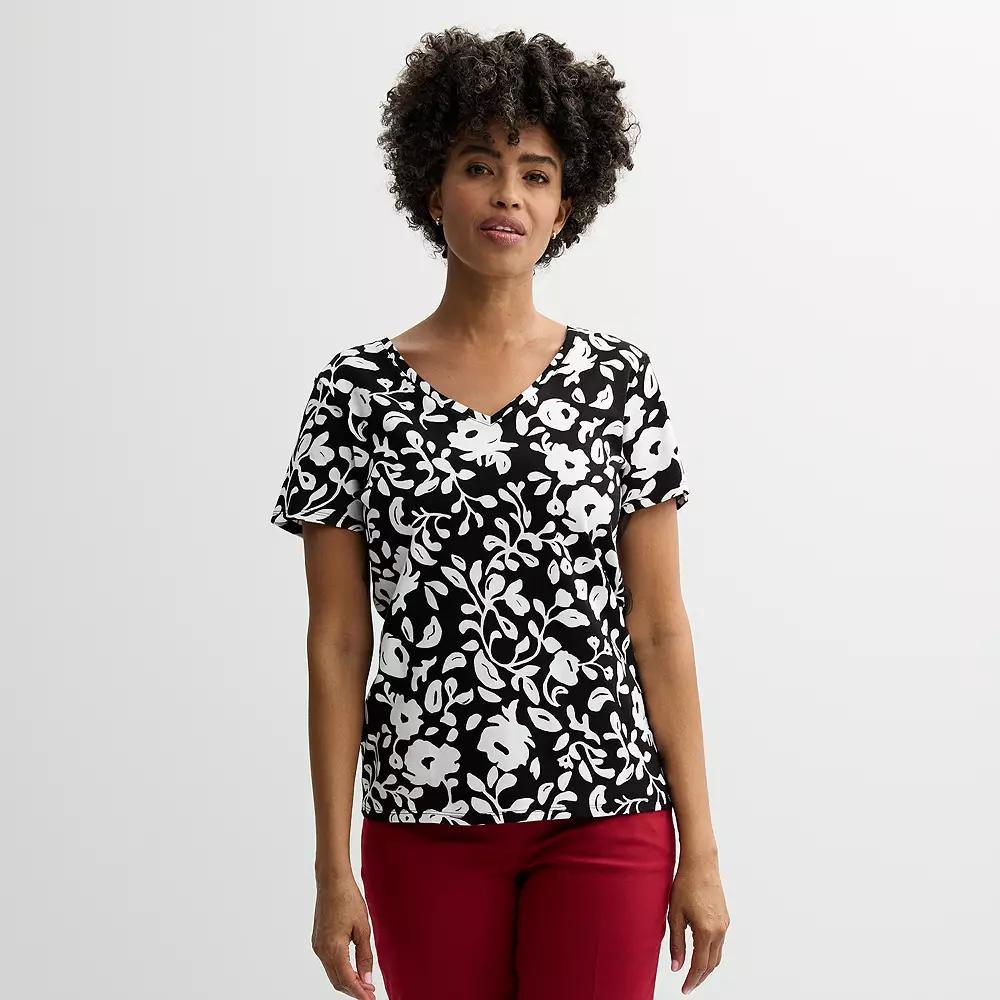 Womens Croft & Barrow Essential V-Neck Tee Product Image
