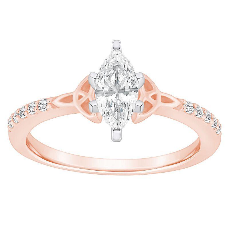 Alyson Layne 14k Gold 1/2 Carat T.W. Diamond Marquise Engagement Ring, Women's, Size: 9.50, Two Tone Gold Product Image
