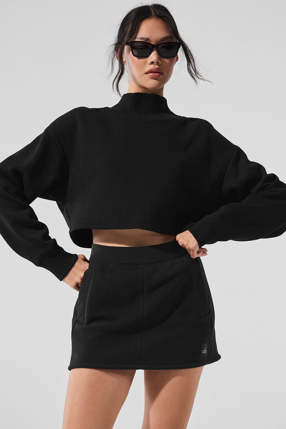 Cropped Serenity Coverup - Black Product Image