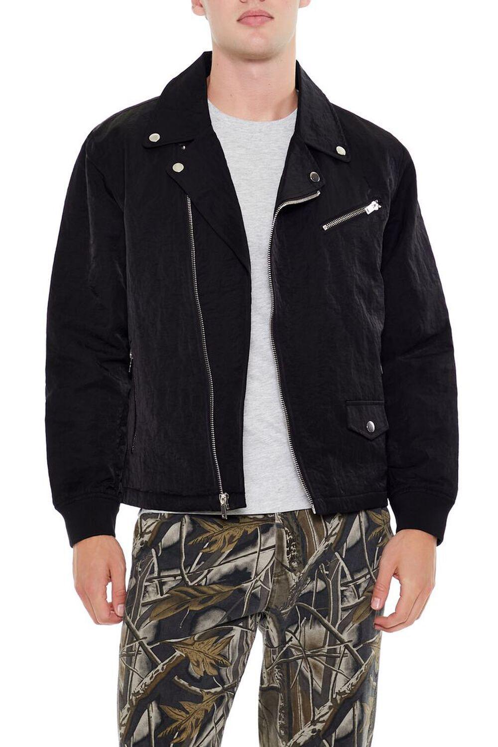 Studded Notched Moto Jacket | Forever 21 Product Image