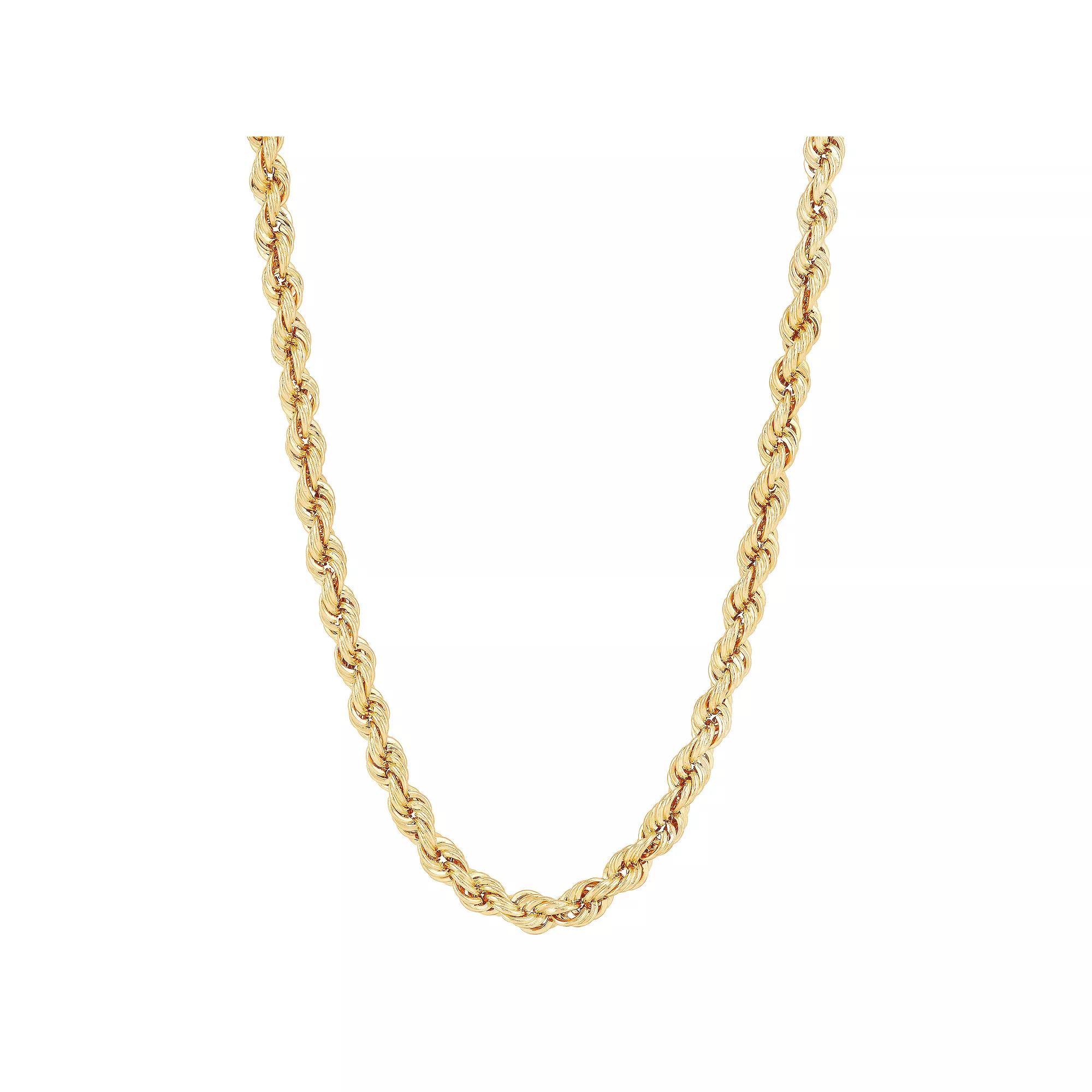 Everlasting Gold 10k Gold 4.9 mm Rope Chain Necklace, Women's, Size: 22" Product Image