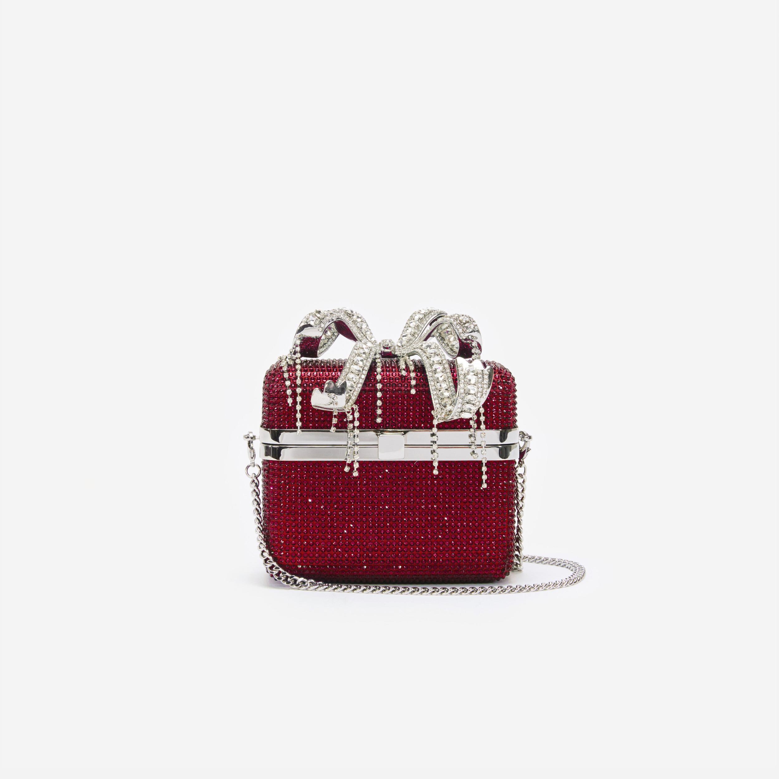 Burgundy Crystal Vanity Case Product Image