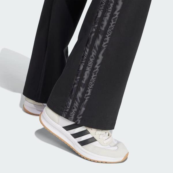 adidas Essentials 3-Stripes Print Cotton Leggings Black S Womens Product Image