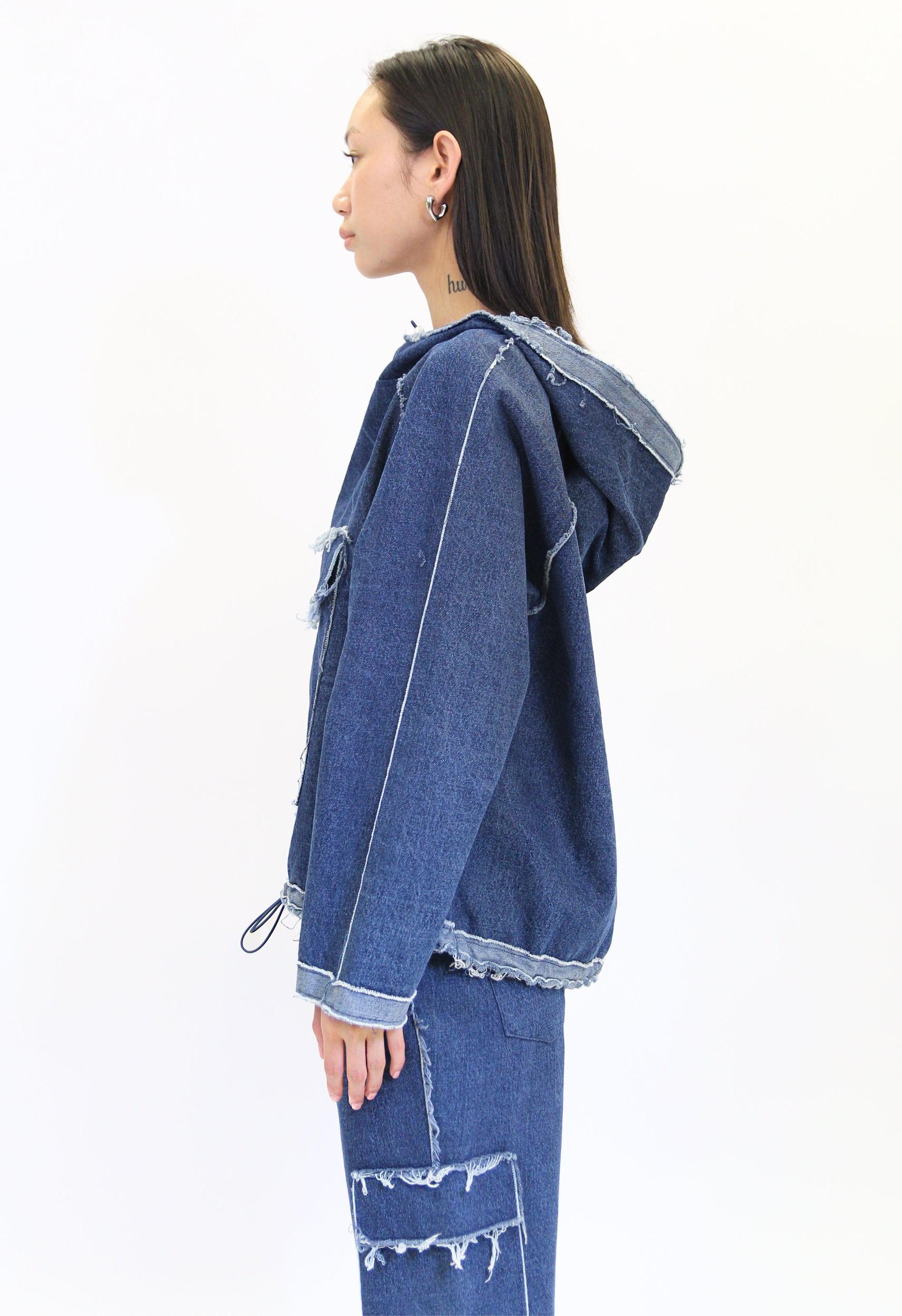 Mellow Distressed Denim Hoodie Product Image