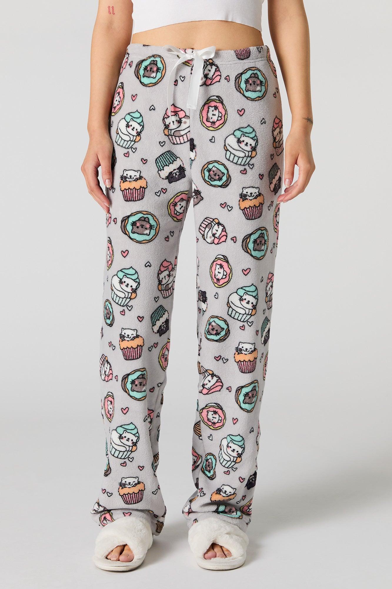 Printed Plush Pajama Pant Female Product Image