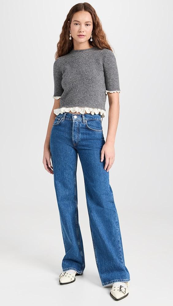 GANNI Wide Welt Buckle Ballerina Flats Naplack | Shopbop Product Image