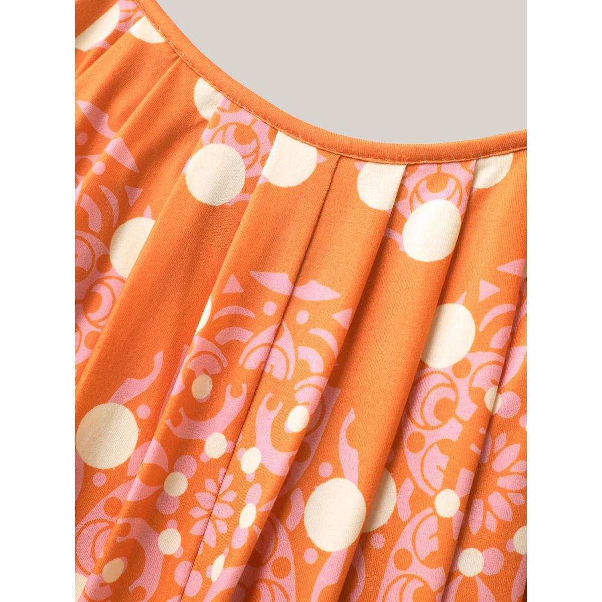 Plus Size OrangeRed Sunkissed Stretchy Adjustable Strap Jumpsuit Women Sleeveless Non Vacation Loose Jumpsuits BloomChic 10/M Product Image
