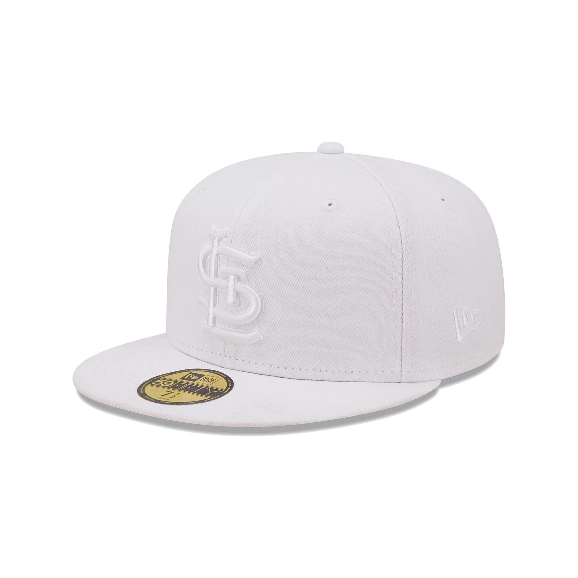 Mens New Era St. Louis Cardinals White Logo 59FIFTY Fitted Hat Product Image