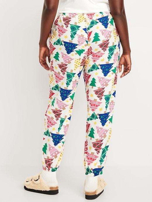High-Waisted Flannel Pajama Joggers for Women Product Image
