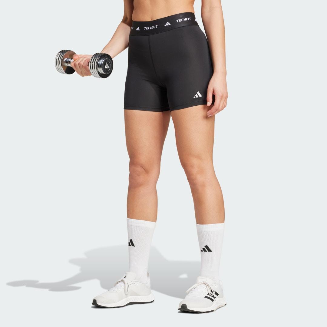 adidas Techfit Short Leggings Pure Ruby 2XS 3 Womens Product Image