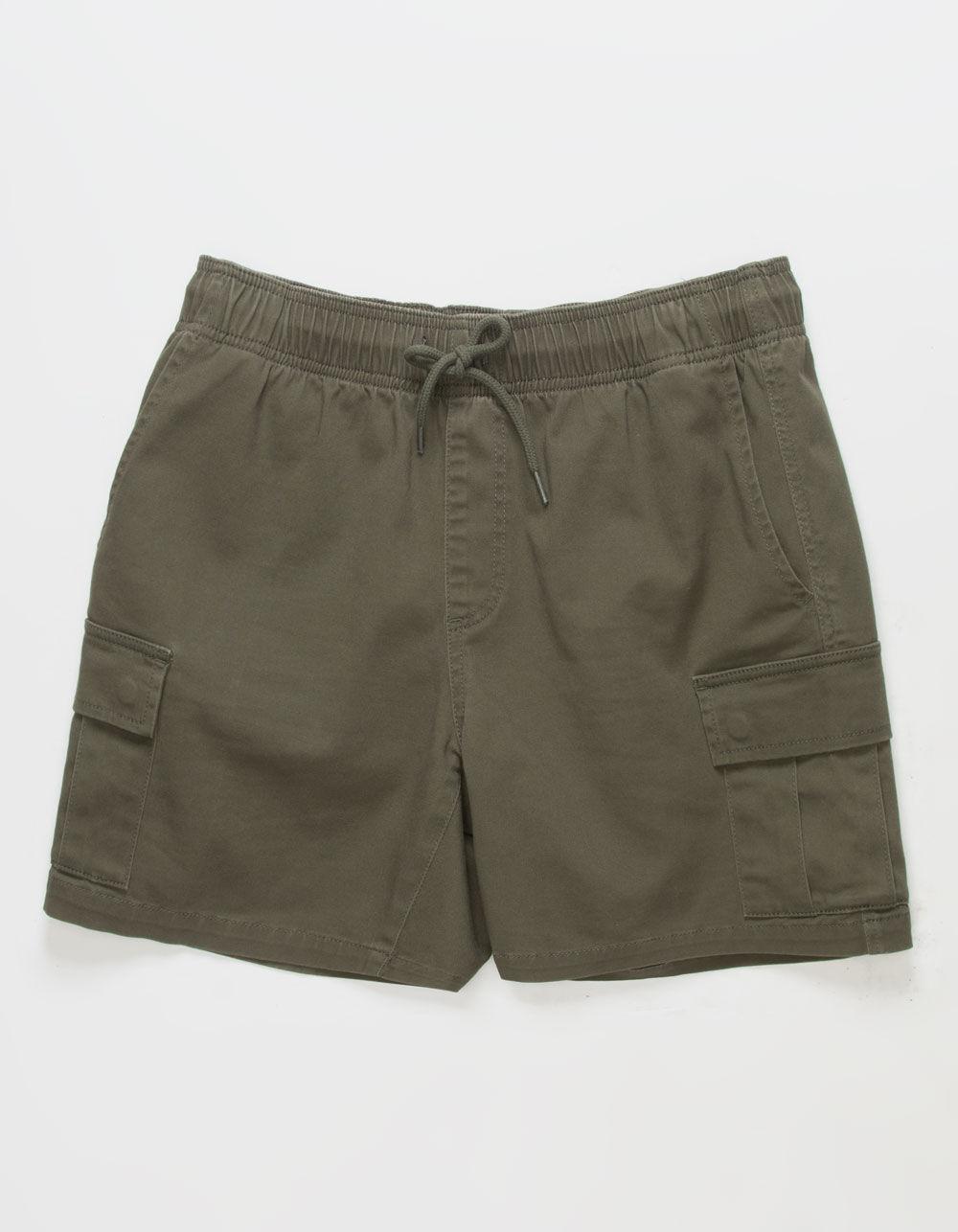 RSQ Mens Cargo Twill Pull On Shorts - BLACK Product Image