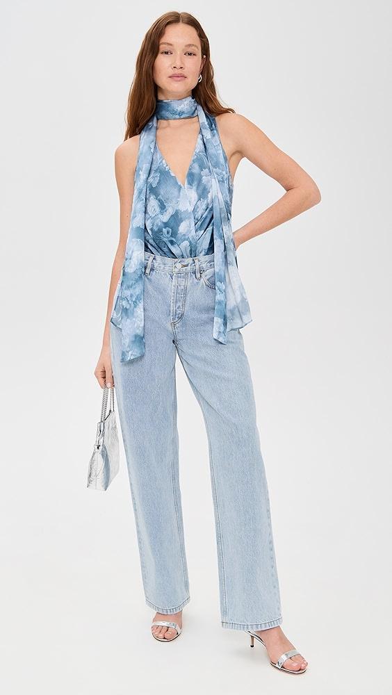 L'AGENCE Ichirou Necktie Bodysuit | Shopbop Product Image
