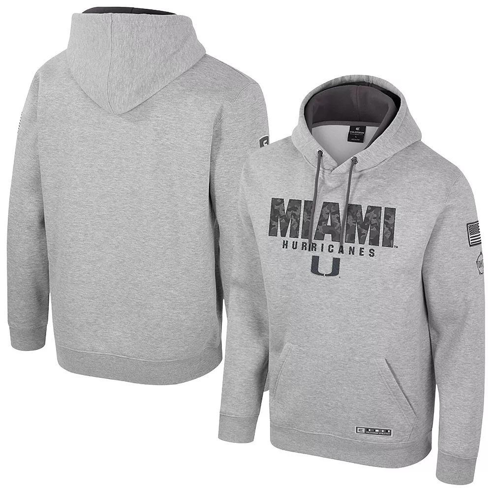 Men's Colosseum Heather Gray Florida State Seminoles Oorah OHT Military Appreciation Pullover Hoodie, Size: Large, Grey Product Image