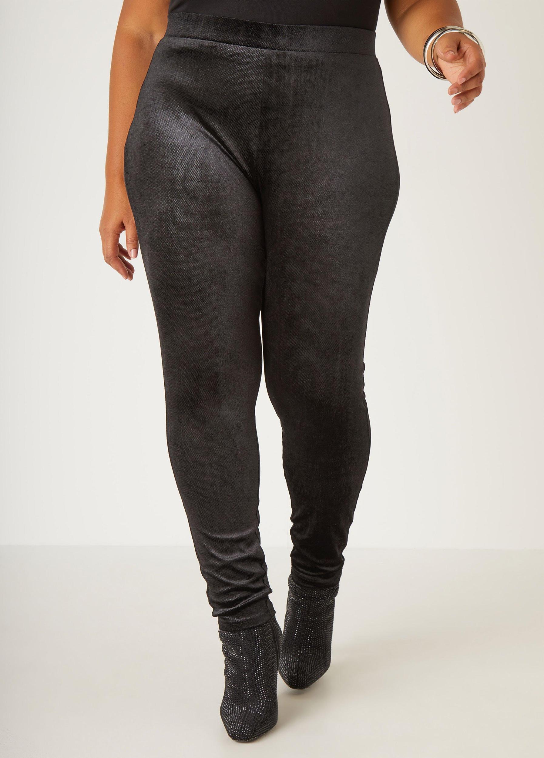 High Rise Velvet Leggings Product Image