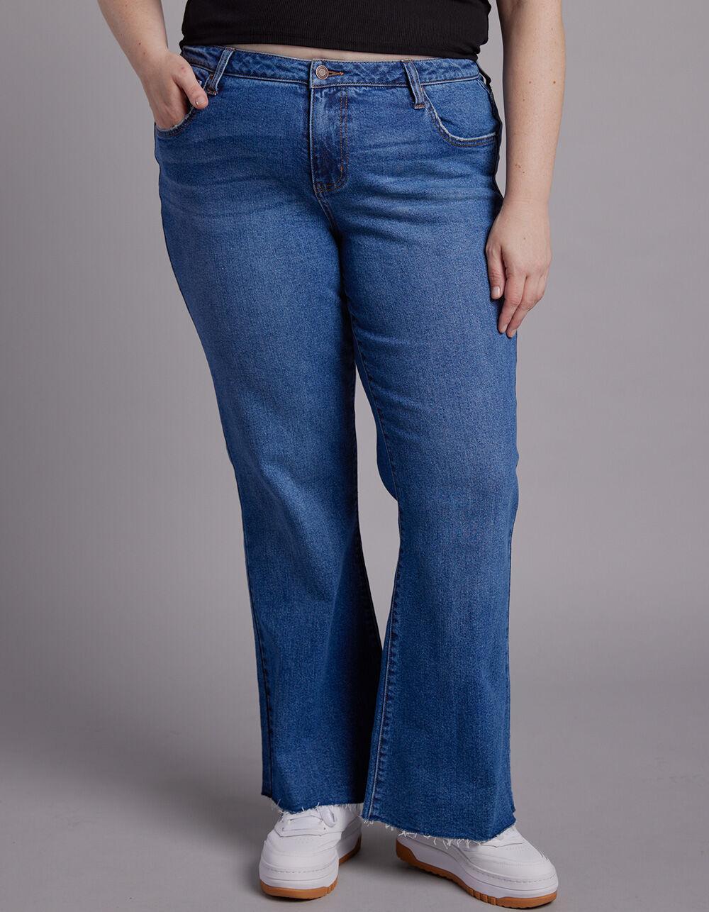 RSQ Womens Low Rise Flare Jeans - DARK WASH Product Image