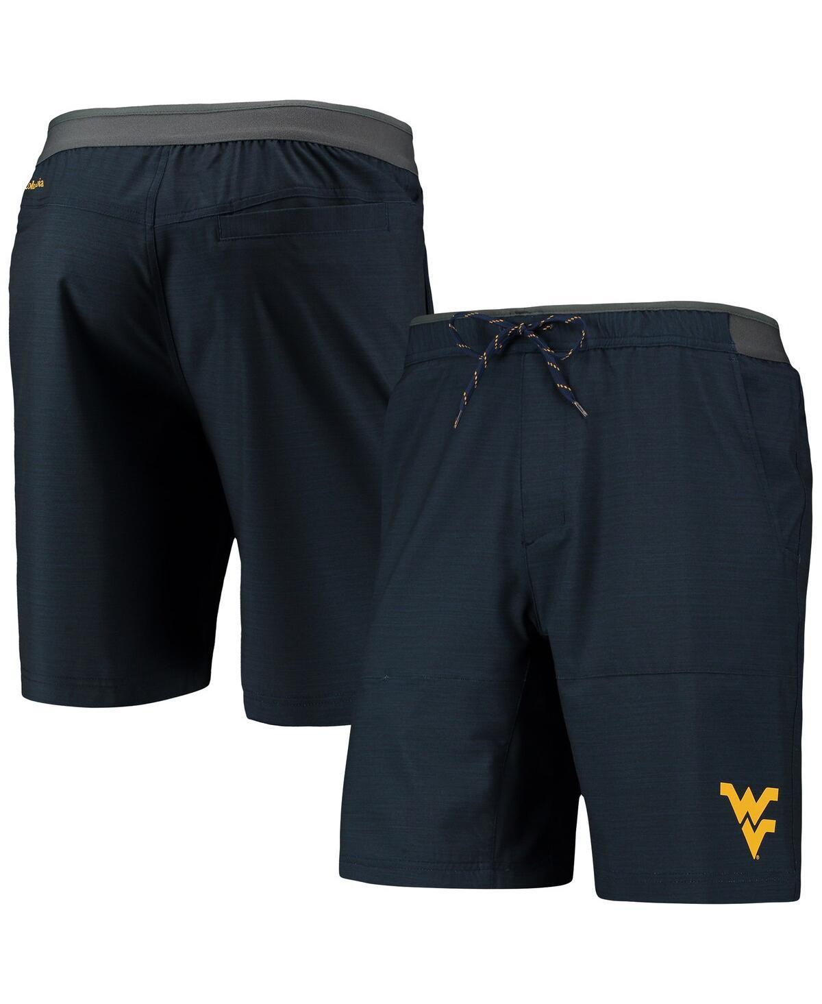 Men's Columbia Navy West Virginia Mountaineers Twisted Creek Omni-Shield Shorts, Size: Small, Blue Product Image