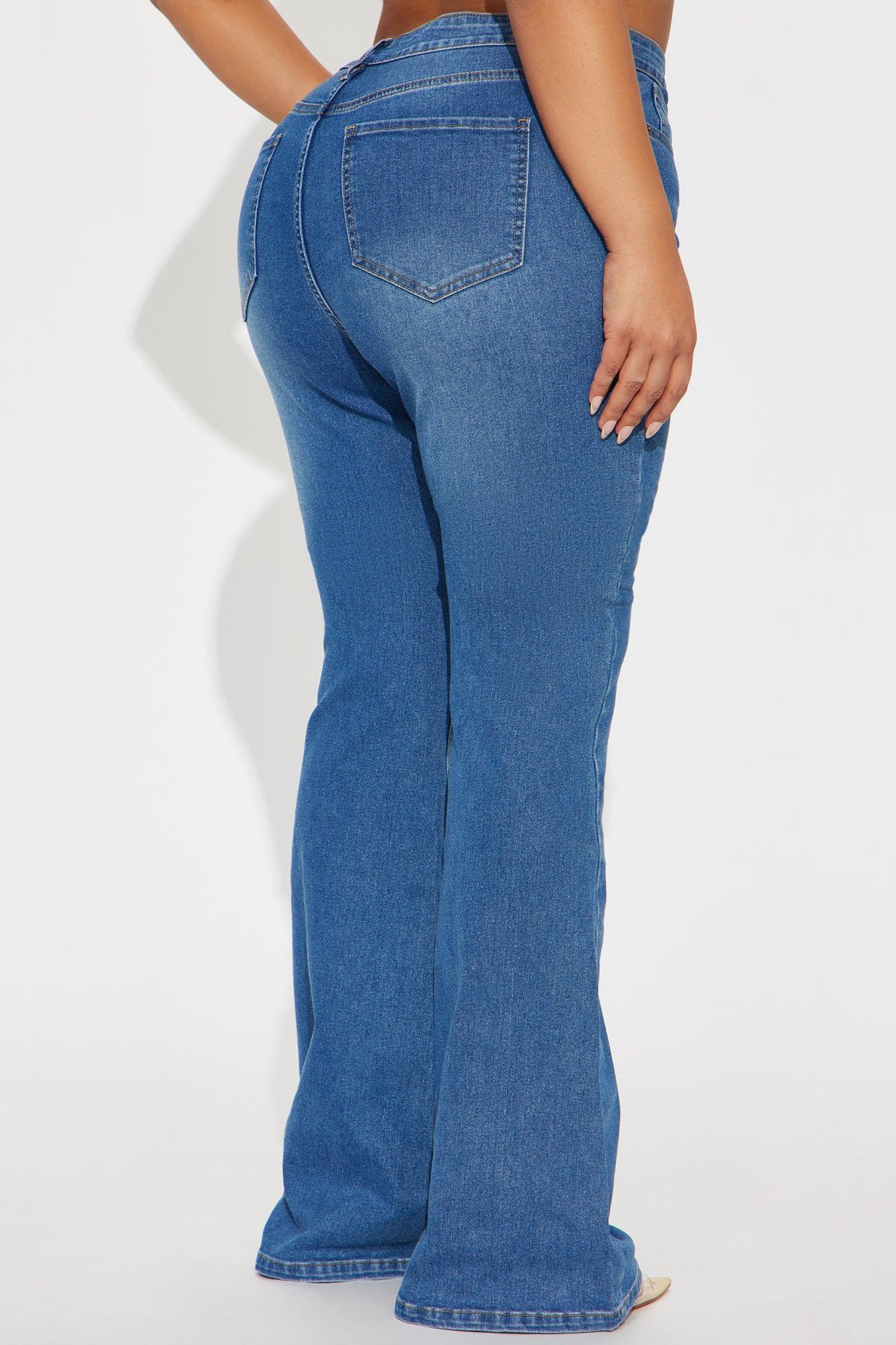 Tall Tucson High Rise Stretch Flare Jeans - Medium Wash Product Image