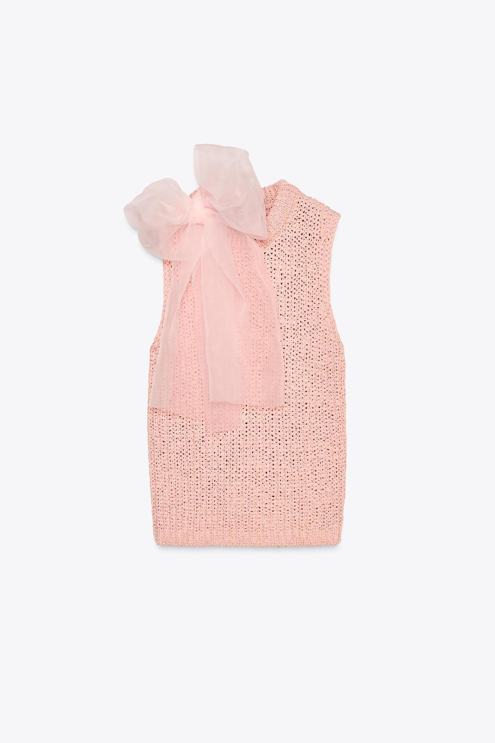 ORGANZA BOW KNIT TOP Product Image
