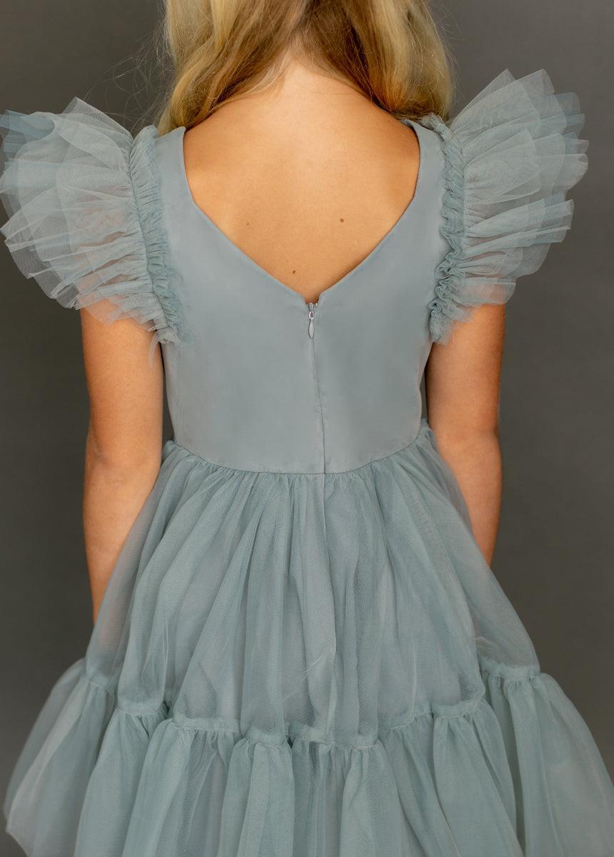 Elain Dress in Dusty Teal Girls Product Image