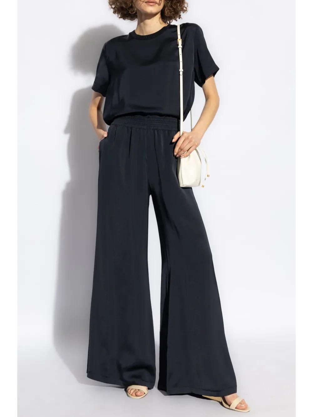 FABIANA FILIPPI Wide-leg Palazzo Pants In Navy Product Image