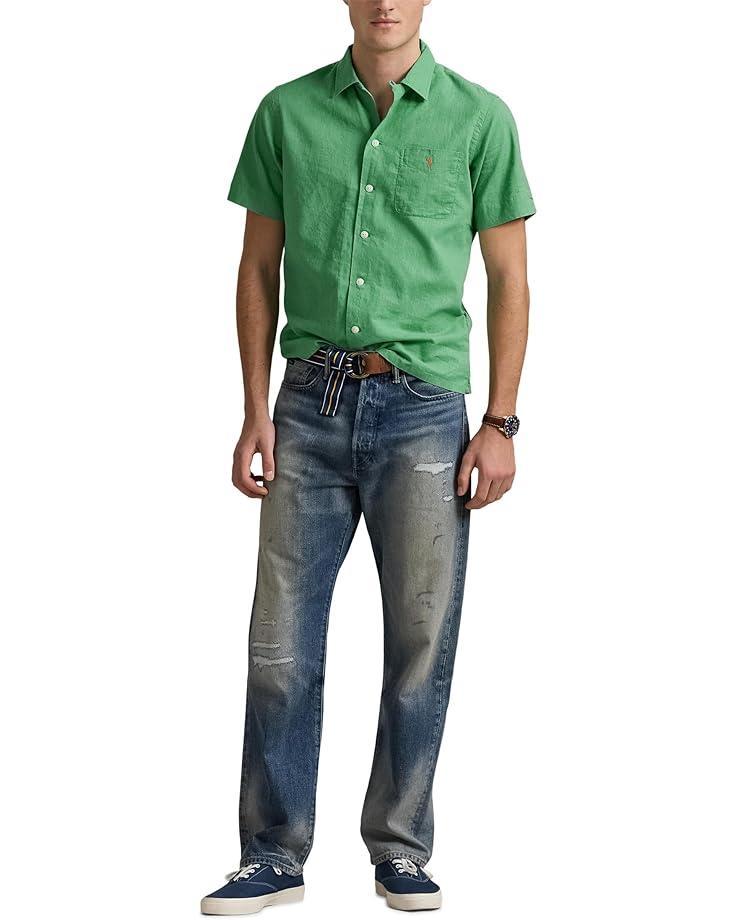 Textured Cotton-linen Shirt Sweater Product Image