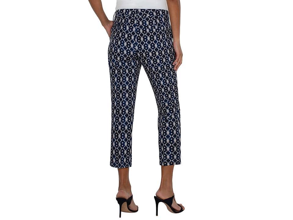 Liverpool Los Angeles Kelsey Crop Mid-Rise Trouser with Slit Luxe Stretch Suiting 27 Batik Prnt) Women's Dress Pants Product Image