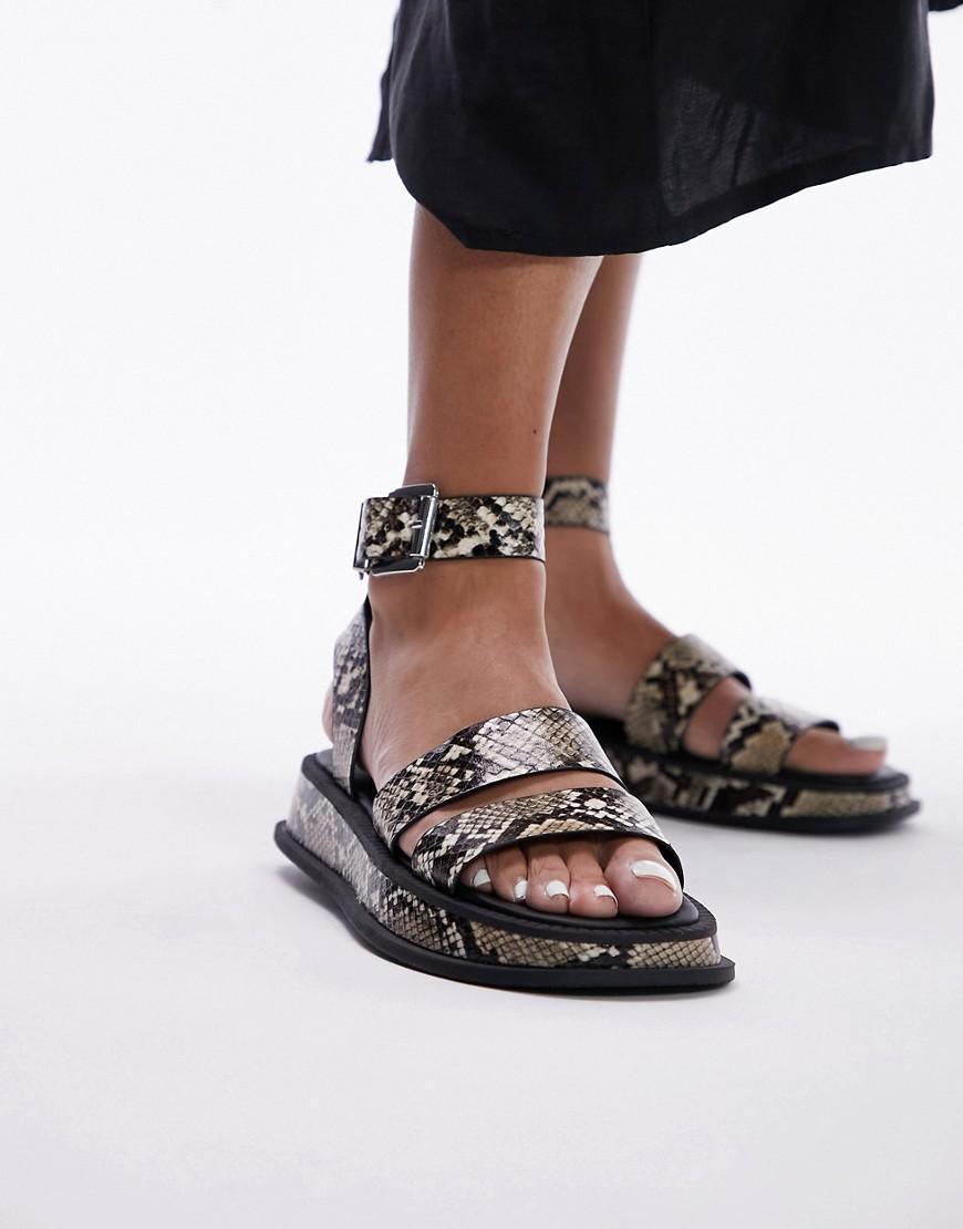 Topshop Wide Fit Grace sandal with buckle detail Product Image