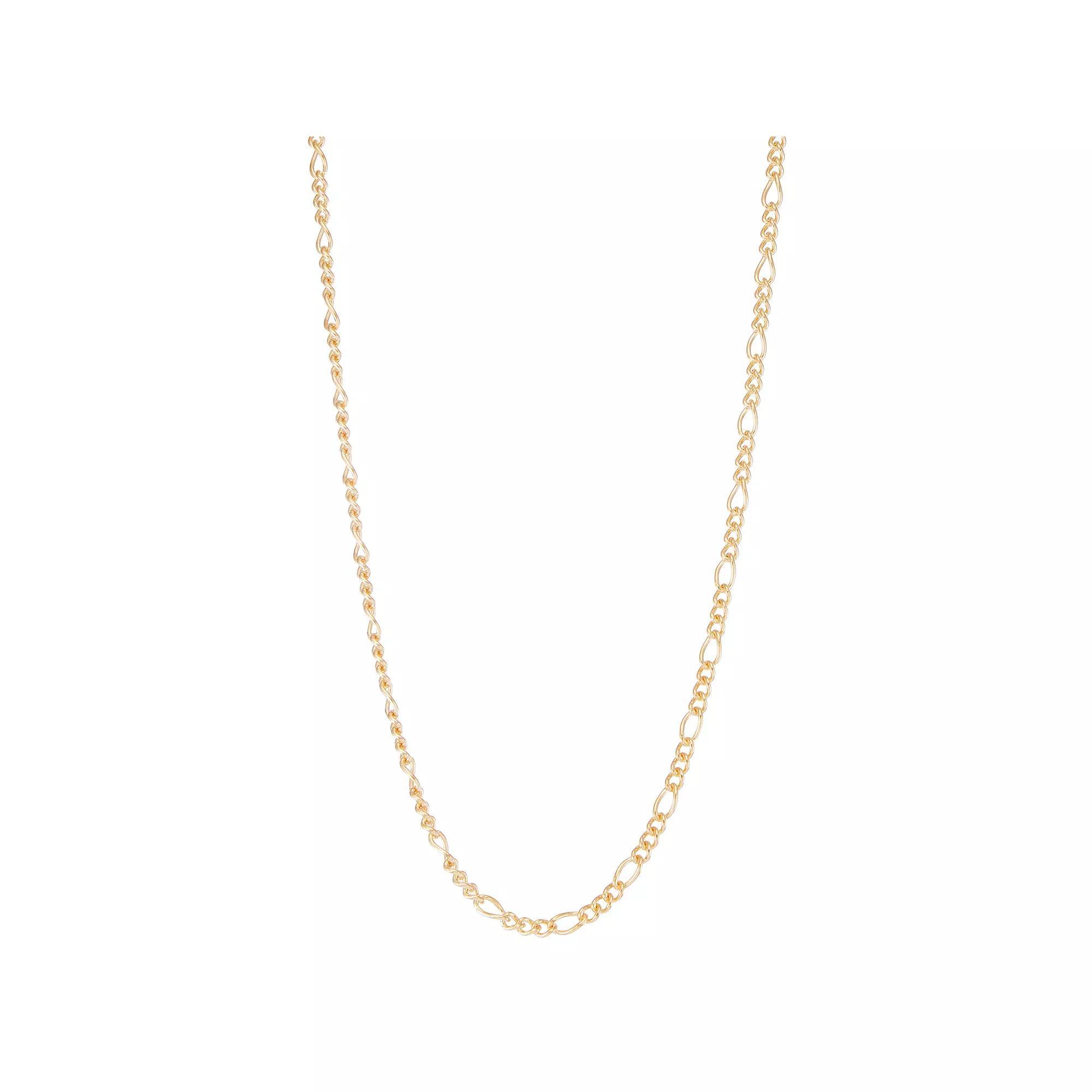 Jordan Blue Men's 14k Gold Filled 4.6 mm Figaro Chain Necklace, Size: 24" Product Image
