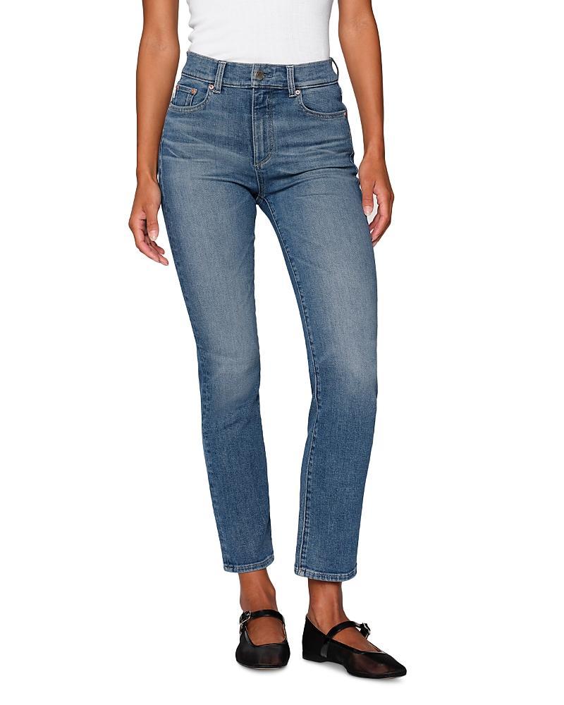 DL1961 Mara High Rise Ankle Straight Jeans in White Product Image