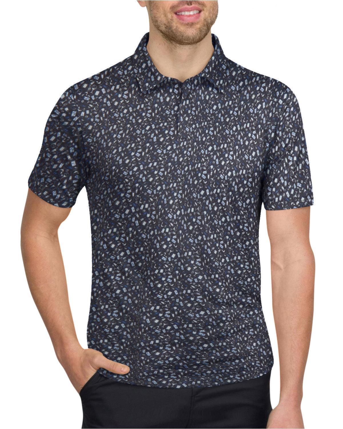 Three Sixty Six Men’s Print Golf Polos Male Product Image