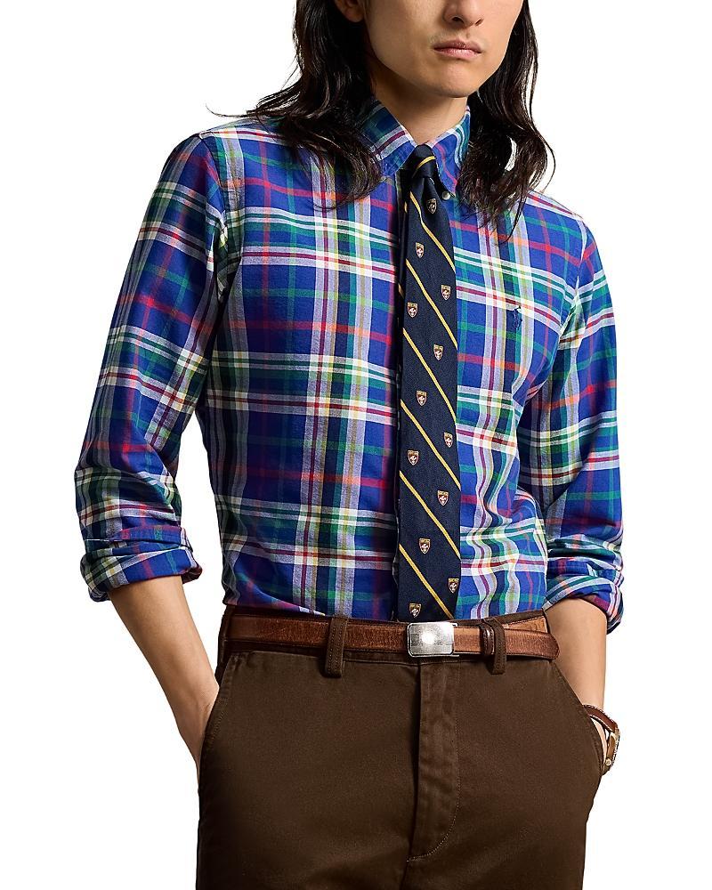Polo Ralph Lauren Classic Fit Plaid Oxford Button Down Shirt Product Image