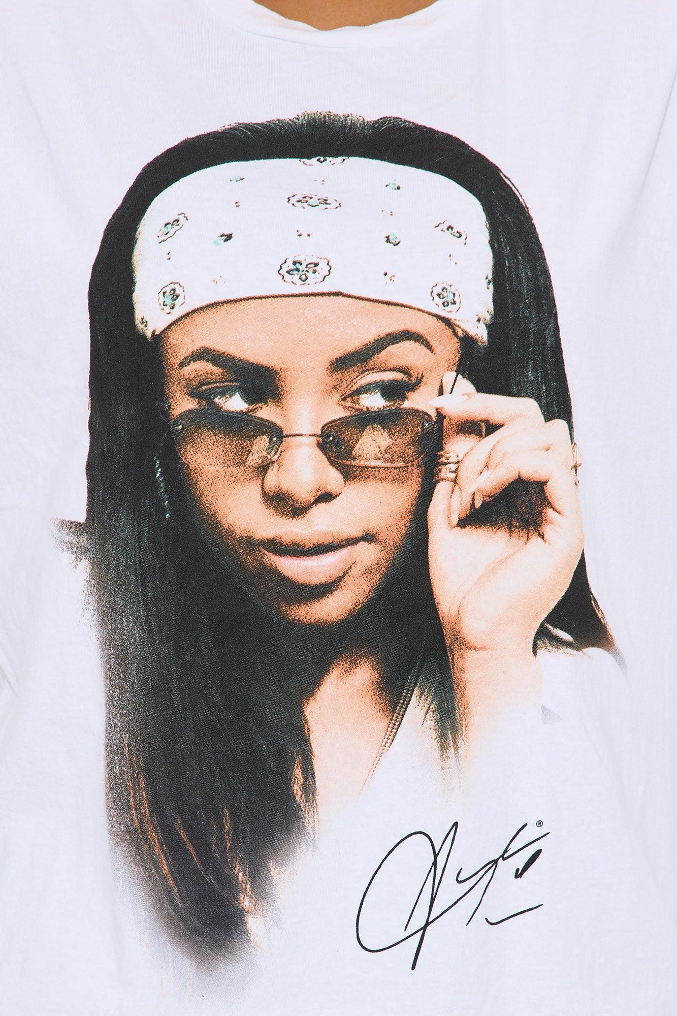 Aaliyah Washed Oversized Tee - White Product Image