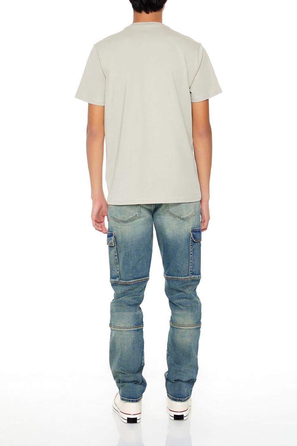 Mid-Rise Slim-Fit Cargo Jeans | Forever 21 Product Image